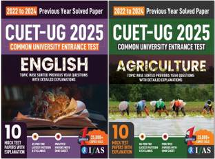 CUET UG Agriculture and English Combo Book  - 2025 | Previous Year Solved Papers (2022-2024) | Includes 10 Mock Test Practice Question Papers with OMR Sheets | Best Seller PYQ Book for NTA CUET UG Biology Entrance Exam in India | IFAS Publications