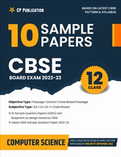 CBSE 10 Sample Question Papers Class 12 Computer Science for 2023 Board Exam