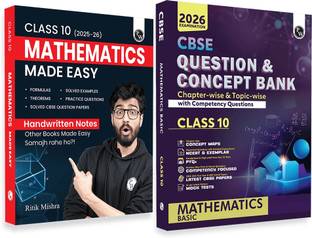 PW CBSE Class 10 Maths Made Easy Notes with Question Bank Maths (Basic) Combo