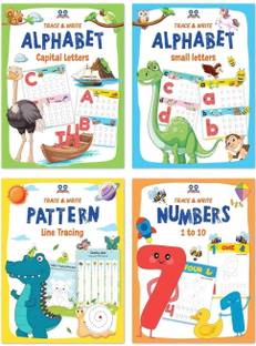 Tracing Books for Kids - Writing Practice Book  - Best Selling Pencil Control Activity Book for Kids in India [Set of 4 Books] | Alphabet ABC (Capital & Small Letters), Numbers, Lines & Patterns | Pre School & Nursery Writing and Drawing Practice | Pen Control Handwriting Worksheets | Ages: 2 - 5 Years | Two Brothers Publications
