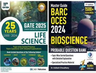GATE Life Science and BARC Bioscience PYQ Combo Book  - 2026 [Set of 2 Books] | Topic-Wise Solved Papers with Detailed Explanations | Best Seller Previous Year Question Paper Book for GATE Life Science & BARC OCES Bioscience Exams in India | IFAS Publications