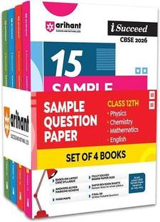 Arihant i-Succeed CBSE Sample Question Papers 2026 Physics, Chemistry, Mathematics & English Core Class 12 (Set of 4) | 15 Sample Papers | Final Practice Papers | Rapid Revision Sheets