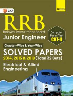 RRB 2022-23 - Junior Engineer CBT II : Chapter-Wise & Year-Wise solved Papers (2014, 2015 & 2019) - Electrical & Allied Engineering - 32 Sets by GKP