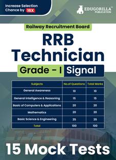 Rrb Technician Grade  - 2024 | Railway Recruitment Board - 15 Full-length Mock Tests (1500 Solved MCQs) with Free Access to Online Tests