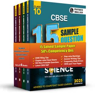 Pw Cbse | Class 10 | 15 Sample Question Papers Science, Mathematics (Standard)