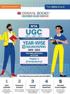 UGC NET Paper-1 |Year-wise | 15 Solved Papers (2015 -2023) | General Aptitude (Compulsory) | Year For 2024 Exam