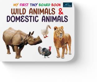 My First Tiny Board Book - Wild Animals & Domestic Animal Books For Kids