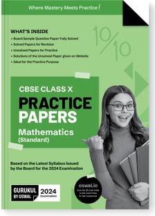 Gurukul Maths Practice Papers for CBSE Class 10 Board Exam 2024 : Fully Solved New SQP Pattern March 2023, Sample Papers, Unsolved Papers, Latest Board Syllabus