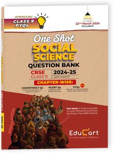 Educart CBSE Class 9 SOCIAL SCIENCE One Shot Question Bank 2024-25 (Updated for 2025 Exam)