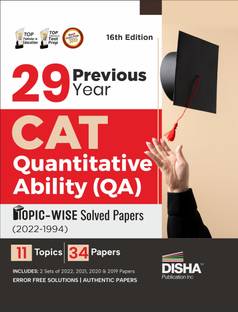 29 Previous Year Cat Quantitative Ability (Qa) Topic-Wise Solved Papers (2022 - 1994)Previous Year Questions Pyqs