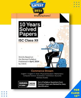 Gurukul By Oswal Commerce Stream 10 Years Solved Papers for ISC Class 12 Exam 2025 -Yearwise Board Solutions Eng I&II, Hindi, Economics, Accts, Commerce, Business St, Math, Computer Sc & Phy. Edu Paperback, Oswal Publishers|New Latest Edition For 2025-2026