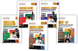 Educart CBSE Question Bank Class 10 Bundle - Science, Mathematics, Social Science, English and Hindi A on New Syllabus 2025-26 (Introducing Unit Test Worksheets for 2026 Boards)