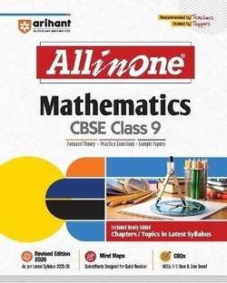 Arihant All in One Mathematics Class 9 for CBSE Exams 2025-26 as per latest syllabus Simplified Theory, All Types of Exam Pattern Questions, CBQs, Sample Question Papers, Mind Maps, Topic & Chapter Exercises, Activities