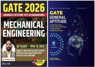 GATE Mechanical Engineering and General Aptitude Practice Books [Set of 2 Book]  - 2026 [Set of 2 Books] | Previous Year Solved Papers with Detailed Solutions | Chapter wise Sorted PYQ Question Bank with 10 Model Papers | Best Selling GATE Mechanical Book Set in India | IFAS Publications