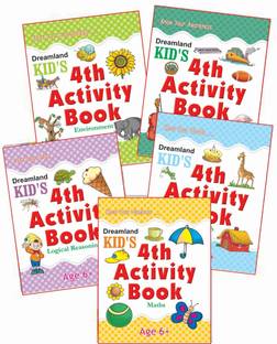 Kid's Activity Age 6+ - Pack  - 4th Activity Book Set of 5 | English, Maths, Environment, General Knowledge & Logical Reasoning | 64 Pages Each with 50+ Colourful Educational Activities