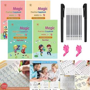 URBANHUDA Magic book magic practice book for kids Reusable magical books
