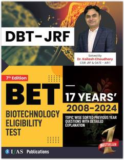 DBT JRF Biotechnology Eligibility Test Book  - 2025 | Topic Wise Previous Year Questions (2008-2024) with Detailed Explanations | Best Selling Biotechnology PYQ Book for DBT-JRF, CSIR NET, ICMR JRF, GATE, SET & BARC - IFAS Publications