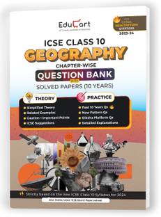 (OLD) Educart ICSE Class 10 Question Bank 2024 + Solved Paper Geography (based on 17th June'23 Specimen Paper) for 2023-24  - ICSE Class 10 Question Bank 2024