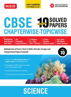 Mtg Cbse 10 Years (2025-2016) Chapterwise Topicwise Solved Papers Class 10 Science - Cbse Champion for 2026 Exam | Free Video Solution of Pyqs | Cbse Sample Papers  - mtg cbse champion class 10 science