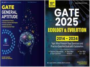 GATE Ecology And GATE Aptitude Combo PYQ Books  - [Set of 2 Book] | Previous Year Solved Papers (2014 to 2024) Topic Wise Sorted with Detailed Solutions | Best Seller Combo Book for NTA CSIR UGC NET/JRF, GATE & SET Ecology and Evolution Examinations in India | IFAS Publications