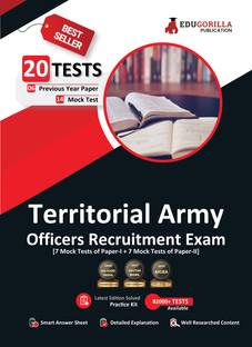 Territorial Army Officers  - 2024 | Paper I and II | 14 Mock Tests and 6 Previous Year Papers (2000 Solved Questions) with Free Access to Online Tests