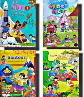 NCERT class 3 Veena, Santoor, Math Mela, Our Wonders World set of 4 books 2024 edtion