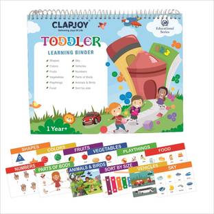 Toddler Learning Binder Velcro Level 1 Preschool Learning Montessori Busy Book | 16 Activities Busy Book for kids of age up to 3 years