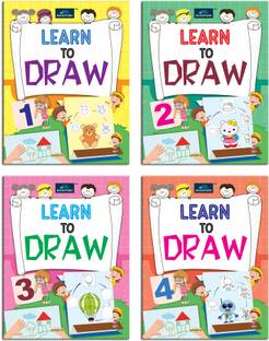 Learn To Draw Copy Coloring Book For Kids ( Set of 4 )- Fun Educational Colorful Imagery, Engaging Activities and Hours of Entertainment Drawing Books For Kids. Suitable For All Ages Groups [Paperback]