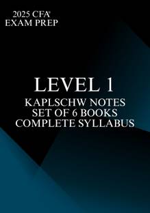 2025 CFA Level 1 Exam Prep, Kaplschw Notes, Complete Syllabus Set of 6 Books