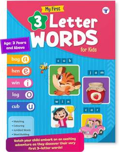 My First Three Letter Words Book for Kids | 3 Letters Tracing & Activities Book with Colourful Illustrations | Phonic Reading Book | English Reading Book For Children  - My First 3-Letter Words Book for Kids | Early Learning Educational Activity Book for Ages 3+ | Fun Matching, Coloring, Word Building & Jumbled Words