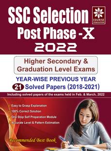 SSC Selection Post Phase 10 2022 Higher Secondary Level & Graduation Level Exams Year wise Previous Year 21 Solved Papers 2018 to 2021