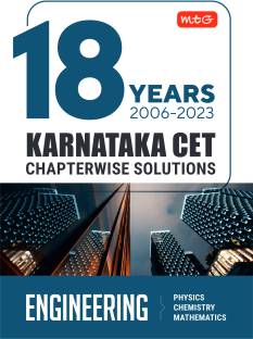 MTG 18 Years Karnataka CET Chapterwise Solutions Physics, Chemistry & Mathematics - KCET Previous Year Solved Papers, KCET Engineering Entrance Exam Books 2024