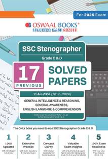 SSC Stenographer Grade C & D 17 Previous Solved Papers Year-wise | For 2025 Exam