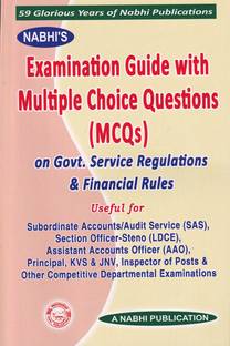 Examination Guide With Multiple Choice Questions MCQs on Government Service Regulations and Financial Rules