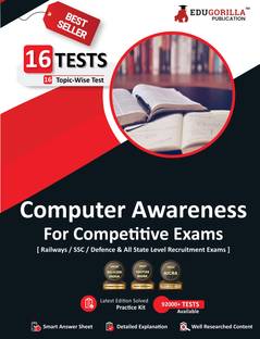 Computer Awareness For All Competitive Exam  - 2024 (English Edition) | 16 Solved Topic-wise Tests For Railway, Defence, SSC and All State Level Recruitments with Free Access to Online Tests