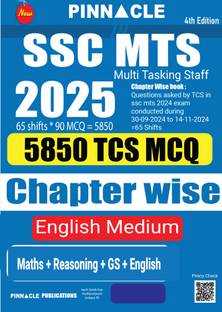 SSC MTS 2025 : 5850 TCS MCQ Chapter Wise 4th Edition English Medium