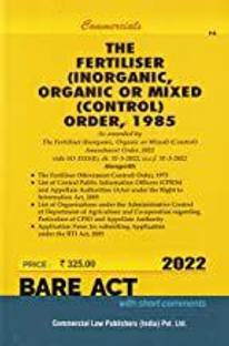 The Fertilizer ( Inorganic, Or Mixed) ( Control ) Order, 1985