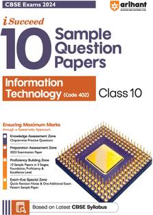 Arihant CBSE Sample Question Paper Class 10 Information Technology Book For 2024 Board Exam