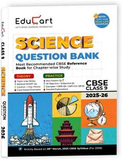Educart CBSE Question Bank Class 9 Science 2025-26 on new Syllabus 2026 (Most Recommended NCERT based Reference Book)