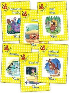 Jolly Phonics Readers, General Fiction, Level 2  - Monster Party, Crabs, Red Hen, Swimming, The Box & Animal Chatter