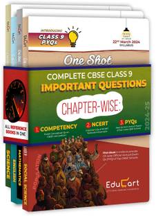 Educart CBSE Class 9 One Shot Question Bank 2024-25 Science, Mathematics, Social Science and English (Updated for 2025 Exam) 4 Book Bundle