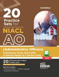 20 Practice Sets for NIACL AO (Administrative Officers) Preliminary Exam 2024 with 4 Solved Papers & 5 online tests 3rd Edition