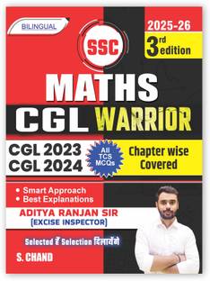 Aditya Ranjan Sir SSC Maths CGL Warrior 3rd Edition (2025 - 2026) | CGL 2023 & 2024 All TCS MCQs | Tier 1 & 2 Exams | Mathematics | PYQ Question Bank, Chapter wise, Short Tricks, Best Explanation | Math for Competitive Exam Book 2025 | In English & Hindi Medium | Bilingual