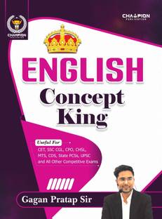 English Concept King | Bilingual | All Rules and Concepts of Competitive English | Grammar Book | Gagan Pratap Sir | Useful For - CET, SSC CGL, CPO, CHSL, MTS, CDS, State PCSs, UPSC and All Other Competitive Exams  - English Grammar
Best Book For Competitive English