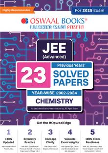 Oswaal JEE Advanced 23 Years' Year-Wise Solved Papers (2002-2024), Chemistry (For 2025 Exam)