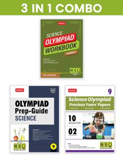 MTG Class-9 National Science Olympiad (NSO) Workbook, Prep-Guide & Previous Years Papers (PYQs) with Mock Test Paper (Set of 3 Books) - SOF Olympiad Books For 2025-26 Exam