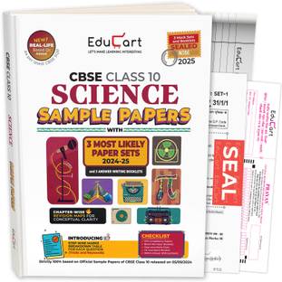 Educart CBSE Science Class 10 Sample Papers 2024-25 (With exclusive CBSE Mock Booklets for 2025 Exam)  - Sample Paper Class 10 2025 CBSE