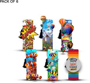 ULTRA 3D Lenticular Bookmarks for Books | Set of 6 | Multiple Attractive 3D Themes Bookmark Bookmark