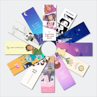 craft maniacs SET OF 12 ANIME THEME SERIES BOOKMARKS FOR READERS ANIME Bookmark