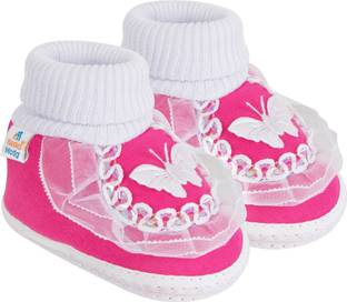 Neska Moda 3 To 12 Months Baby Girls & Baby Boys Soft Cotton Cute Butterfly Booties